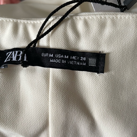 Zara Ivory high waisted w belt ankle jumpsuit - Picture 9 of 13